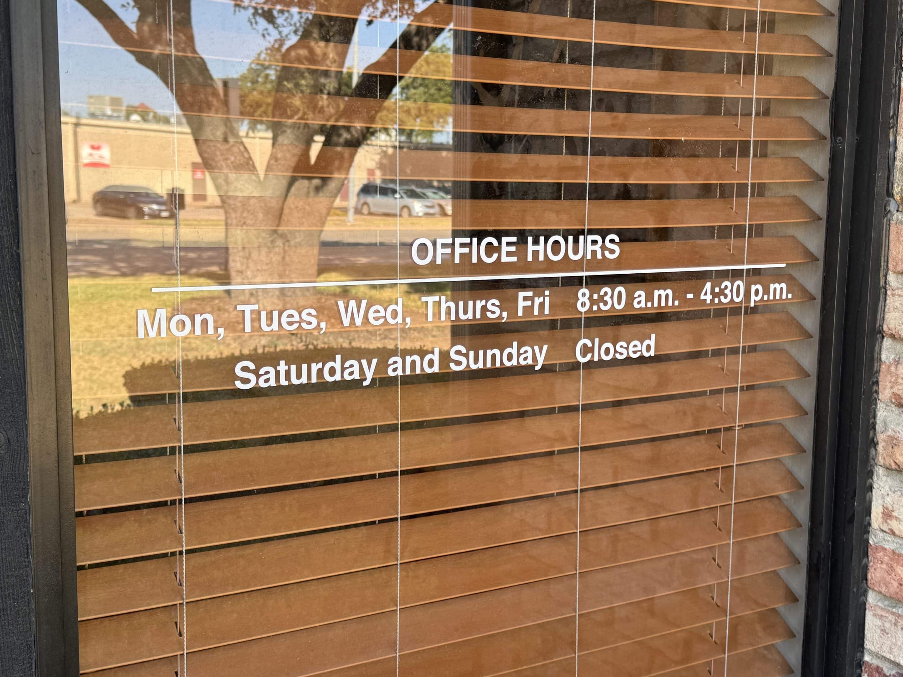 Richardson Podiatry exterior door signage